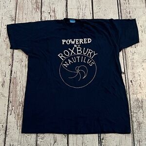 Vintage 1980s Powered by Roxbury Nautilus Screen Stars 80s Blue Tee Tshirt